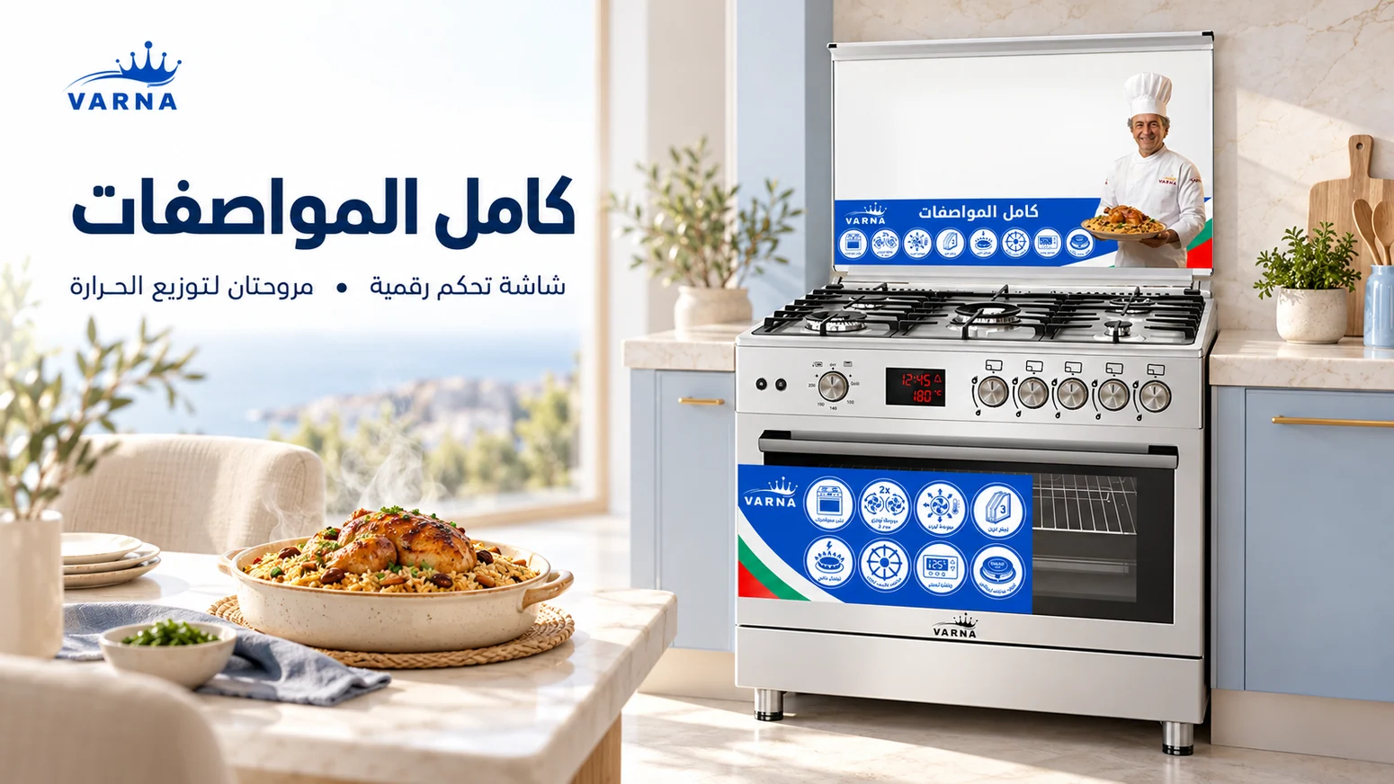 فرن غاز فارنا 90 سم ستيل — 2