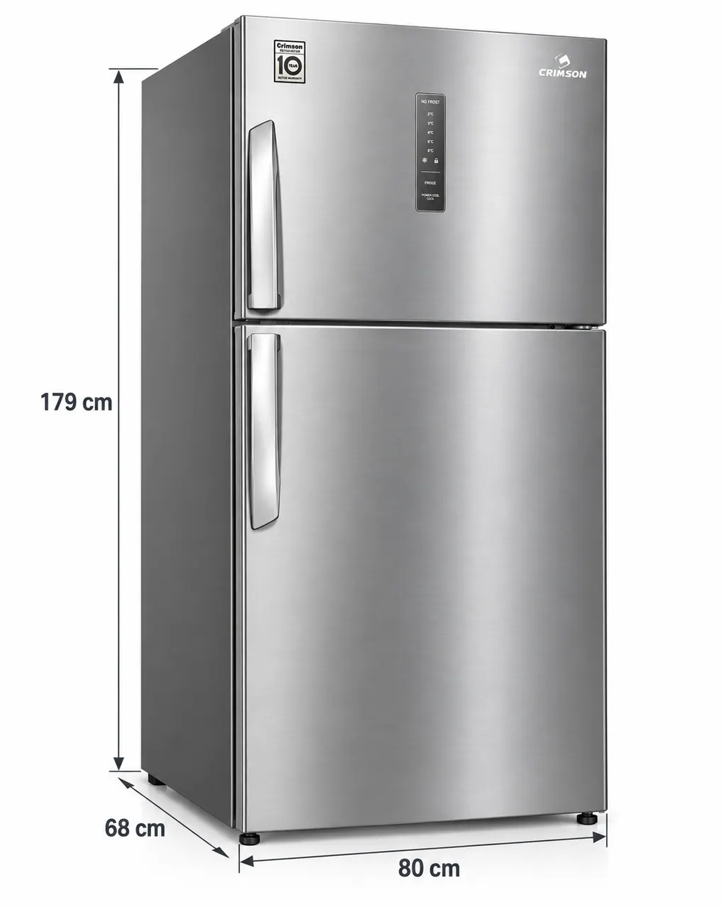 Crimson 550L Refrigerator — Stainless Steel — 4