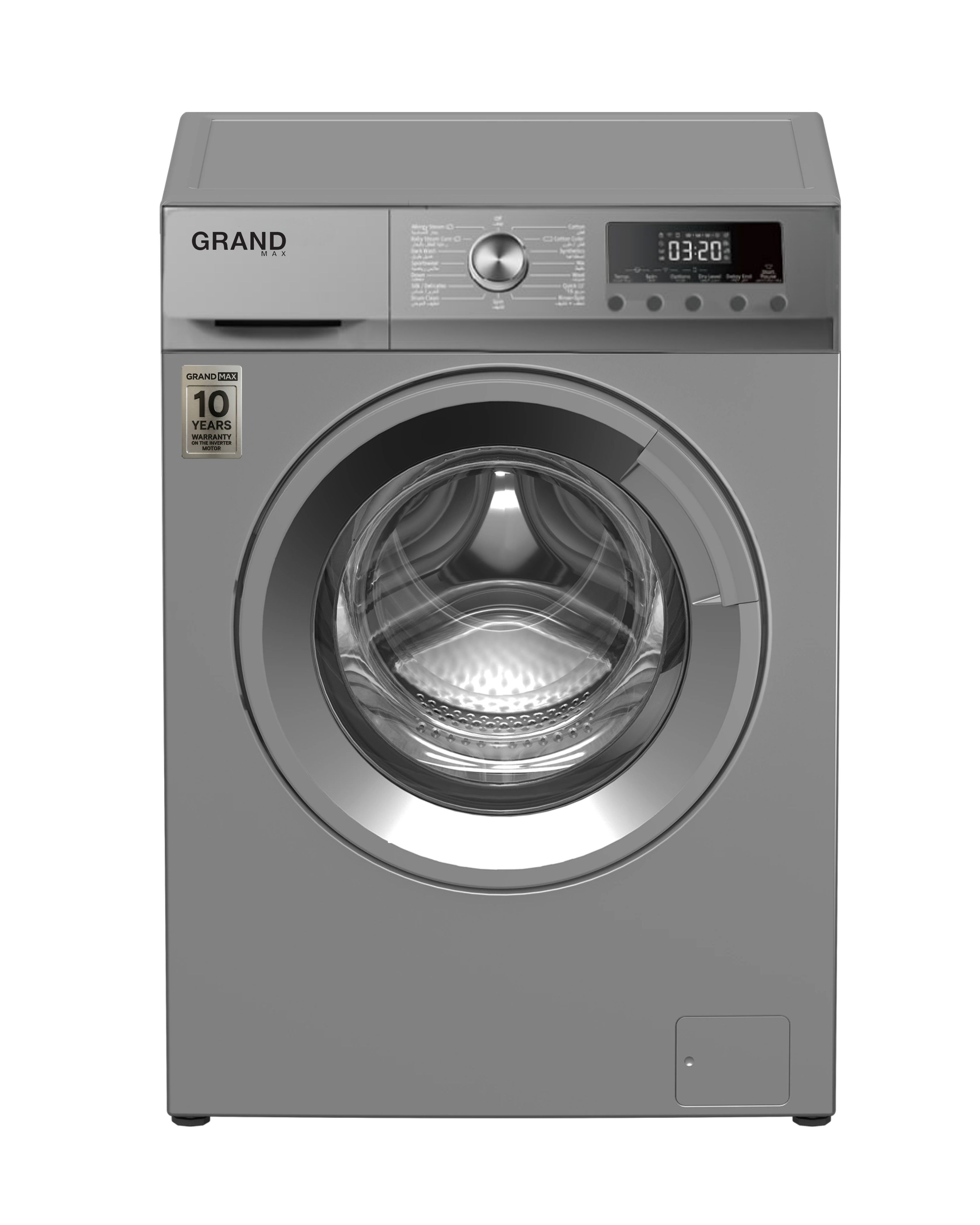 غسالة جراند ماكس 9 كيلو سيلفر WM900GMSL